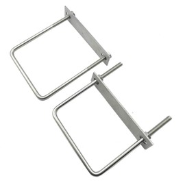 bath & bath Parking Carport Fixing Bracket, U-Bolt, No Drilling Required for Aluminum Columns, Fastening Fixing Base, Stainless Steel, Set of 2 (For Square Pipes 4.3 inches (110 mm)