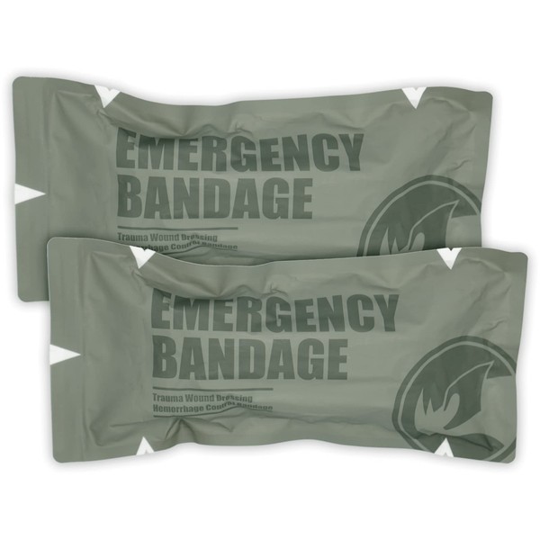 RHINO RESCUE 6" Israeli Style Emergency Bandage, Compression Trauma Wound