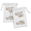 Ambesonne Flower Fabric Pouch Set of 2, Pure Romantic Orchids