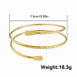Oykrueats Oberarmreif Gold,Minimalistische Armreifen,Oberarm ArmbänderVerstellbar,Spule Oberes Armband,Offenes Armband,Armreif Stapelbarer Schmuck,für Frauen und Mädchen