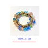 Crystal Beaded Hair ties Scrunchies, Pink and Blue Glass Beads,