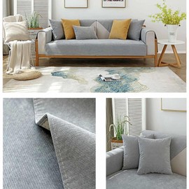 YSZBD Sofa Cover, Corner Sofa, Waterproof, L-Shape 1/2/3/4-Seater, Sofa Protector, Sofa Protective Blankets, Non-Slip, Dog/Cat Scratch-Proof, 70 x 90 cm