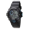 Klefer TS-D156-BL Digital Wristwatch, Waterproof, Multi-functional, Urethane Strap, Black, Dial