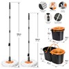 Nolopau Spin Mop and Bucket with Wringer Set, Double Bucket