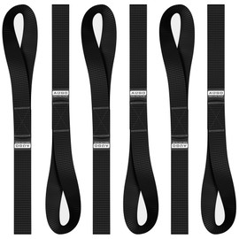 Soft Loop Tie Down Straps - 1,500 Load Capacity & 4,500 Lbs Breaking Strength - 6 Pack - Loops for Securing ATV, UTV, Motorcycles, Scooters, Dirt Bikes, Lawn & Garden Equipment - by AUGO