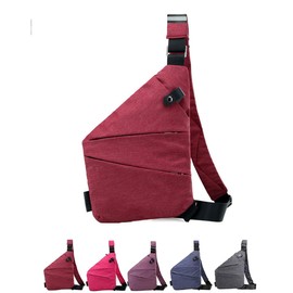 Lynkiss Slim Sling Bag for Men Women Crossbody Bag, Anti Theft Travel Bag, Crossbody Bag Multi Pocket,Bag for Sport Bicycle,red,Right