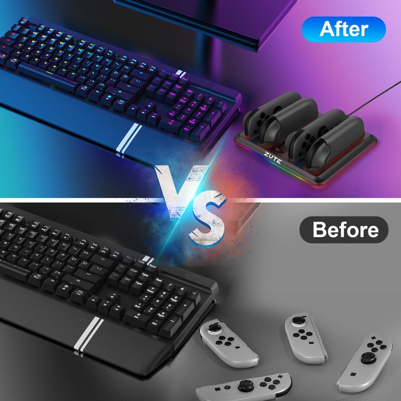 ZVTE Charging Station for Switch 2 Controller, Fast USB-C Charging