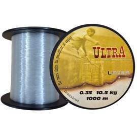 LAZER LINE ULTRA Monofil Angelschnur 1000m DIA 0,35mm Test 10,5kg Weiß Schnur - Karpfen Hecht Zander Angel - Spinner Angeln - Grundangeln - Monofilament Angelsehne - Nylonfaden Vorfach – Vorfachschnur