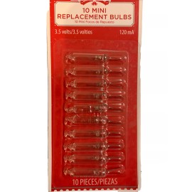 Holiday Time Mini Replacement Christmas Light Bulbs Clear 2.5 Volt Pack of 10 Total Bulbs NEW
