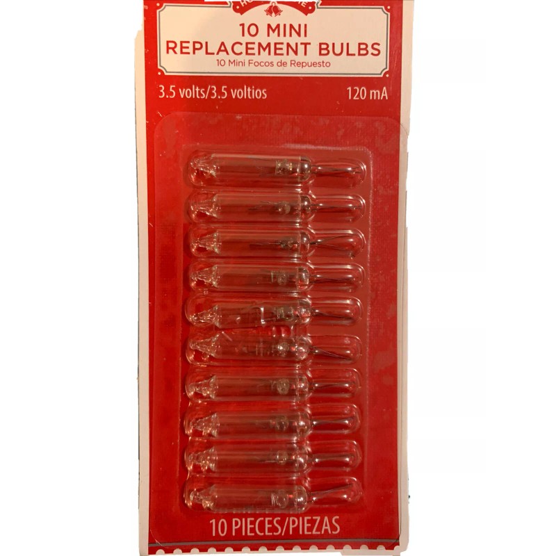 Holiday Time Mini Replacement Christmas Light Bulbs Clear 2.5 Volt
