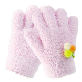 CHEERYMAGIC Kids Gloves, Soft Knitted Thermal Children Gloves Toddler Full Finger Warm Winter Gloves Stretchy Magic Mittens for Boys and Girls Winter Outdoor School Daily A7MRETST