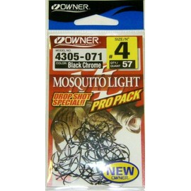Owner Hooks Mosquito Light Drop Shot Special ProPack 4305-071 Size 4 (Qty 57)
