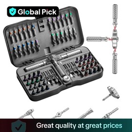 66 in 1 Precision Screwdriver Set, Magnetic Screwdriver Drill Bit Set, Household Repair Tool Kit with Detachable T-shaped Ratchet Handle for Furniture, Multipurpose Screwdriver:_66in1_Black
