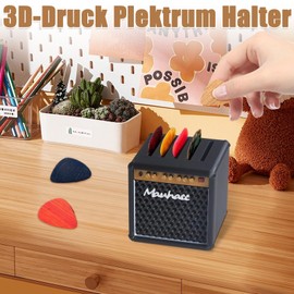 Cumnvulnt Guitar Picks Holder, Black Pick Holder for Electric Guitars, PLA Material, Guitar Accessories, Practical Storage for Picks, Guitar Gift Idea for Musicians