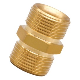Napredak pressure washer hose coupler, M22-14mm male thread extension adapter, solid brass nipple fitting for connecting power hose and washer gun