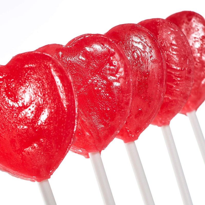 Paskesz Valentines Day Heart Lollipops - 56 Count (24 Ounce)