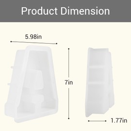 Gartful Moldes de letras grandes de 7 pulgadas para resina, molde de resina epoxi del alfabeto mayúscula 3D, moldes de letras de resina gruesa de la A a la Z para hacer letras, arte de letreros de palabras, manualidades, hacer pasteles, decoración del ho