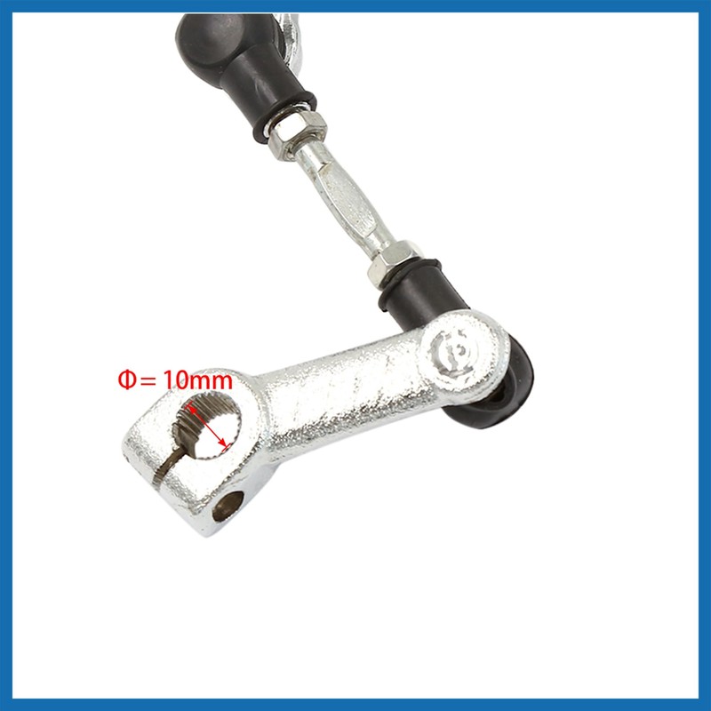 A ABSOPRO Silver Tone Metal Gear Shifter Shift Lever 26cm