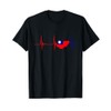 Taiwan Flag Heartbeat EKG Pulse Map Taiwanese Pride T-Shirt
