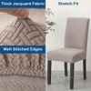 Hyper Cover Modern Jacquard Dining Chair Covers (Tan, 4 pcs)