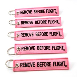 Rotary13B1 - Remove Before Flight Key Chain - 5pcs - Pink
