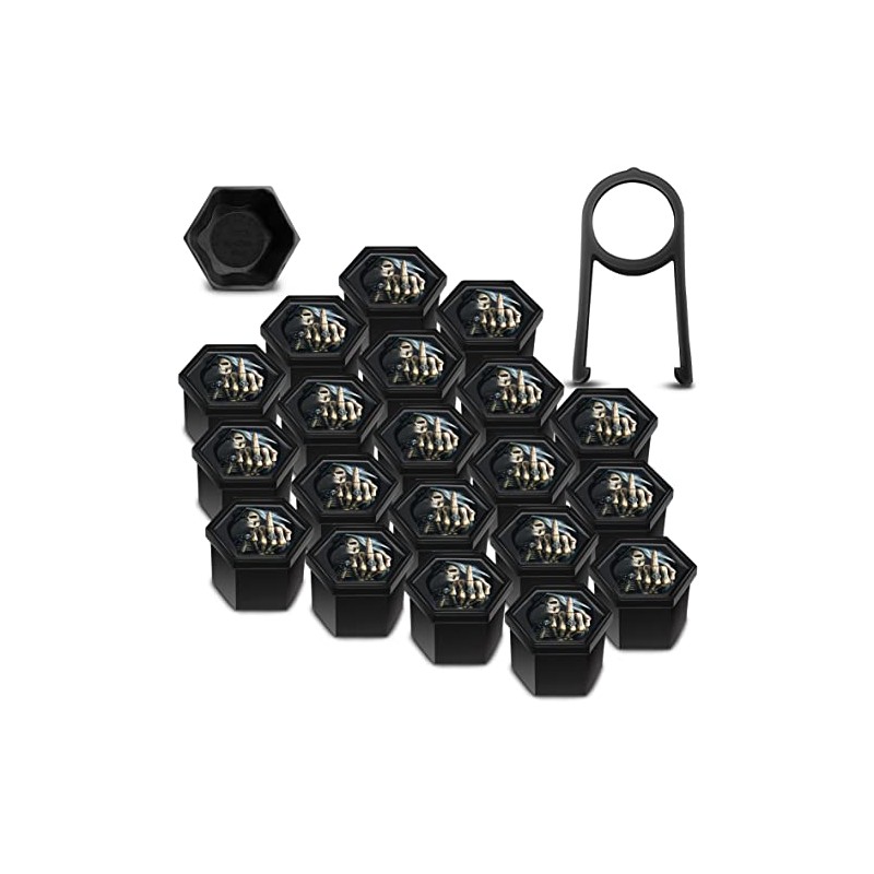 Biomar Labs Set of 20pcs Car Wheel Nut Caps Bolt