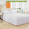 White Elastic Bed Skirt Ruffle, Polyester Easy Fit Spread Cover