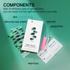 MIZHSE Semi Cured Gel Nail Strips, Green Cat Eye 30PCS