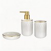Set da bagno, 3 pezzi, dispenser per sapone, portasapone e