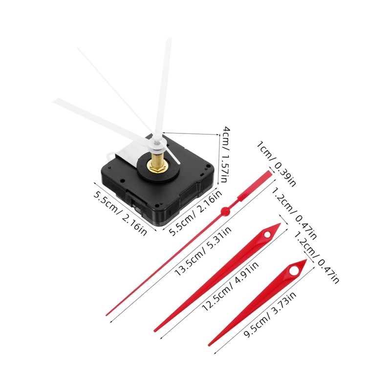 SEWACC 6sets Silent Quartz Clock Mechanism Replacement Kit with Long