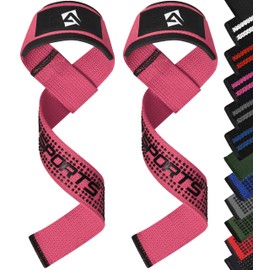 AQF Lifting Straps Strength Training (Gel Padded), Professional Lifting Straps for Bodybuilding and Weightlifting, Deadlift Straps, Gym Straps, Fitness Lifting Straps in Pair for Men and Women