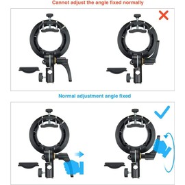 Godox S2 Bracket S-Type Speedlite Bracket Bowens Mount for Godox V1 AD200Pro AD400Pro AD200 and Other Flashes, Precise Tilt Control, Large Handle, Integrated Umbrella Mount with Pergear Diffusers
