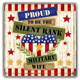 Cathedral Art Square Military Wife Visor Clip, 2-1/4"