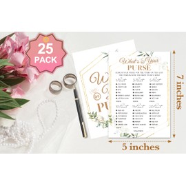 Bridal Shower Games, Greenery Wedding Shower Party Games Cards For Bride Groom Newlyweds, Engagement Bachelorette Party Decorations, Wedding Favors Supplies, 25 Game Cards Included - A03