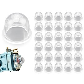 Emezddo Pack of 30 Carburettor Primer Pump Bulb, Universal Fuel Pump Primer Bulb, Petrol Ignition Capsule Piston, Primer Pump Bulb, for Lawnmowers, Blowers, Trimmers, Brush Cutters (19 mm)