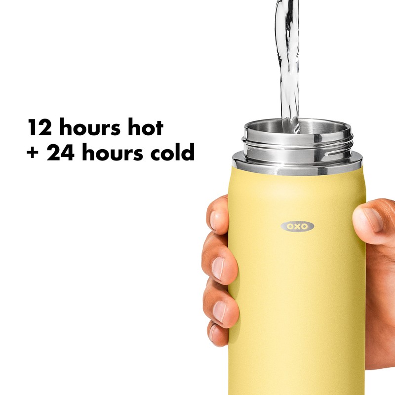 OXO Strive 16oz Wide Mouth Water Bottle with Straw Lid