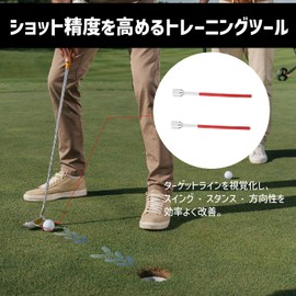 Golf Swing Corrector Practice Equipment Swing Trajectory Correction Face Approach Putter Increases Meat Rate Compact, Storage Case Included, Set of 2