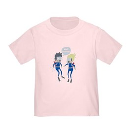 CafePress Diver Gas Mask Diving Funny Who Farted Und T Shirt Toddler Graphic Tee, 100% Cotton Pink