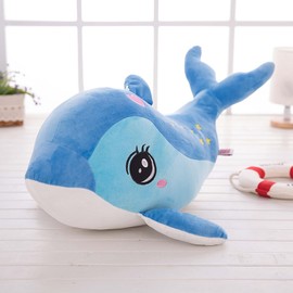 Plush Toy Dolphin Doll Stuffed Toy Cushion Cuddly Toy Dolphin for Playing and Cuddling, Soft Cuddly Toy for Girls, Boys, Babies (40 cm, Blue)