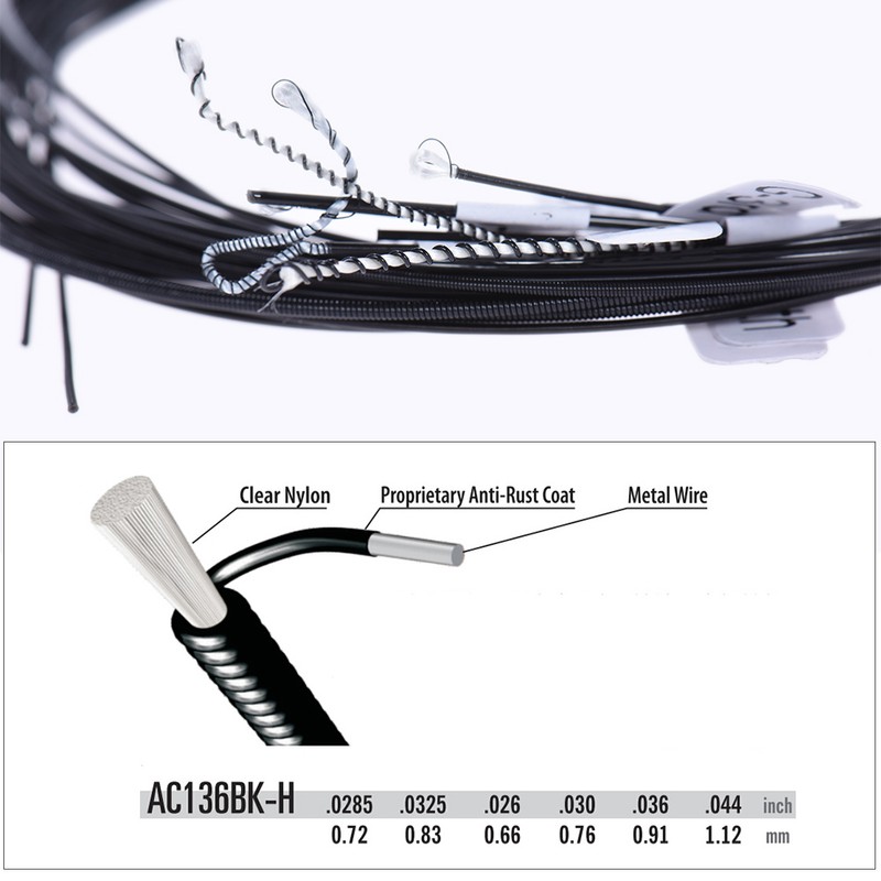 Alice AC136BK-H Black Nylon Classical Guitar Strings 6pcs/set (.0285-.044) Hard