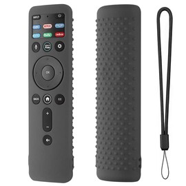 Silicone Cover for VIZIO XRT260 Smart TV Remote VIZIO XRT260 Silicone Case Cover Shockproof Anti Slip Silicone Skin Sleeve with Lanyard(Dark Gray)