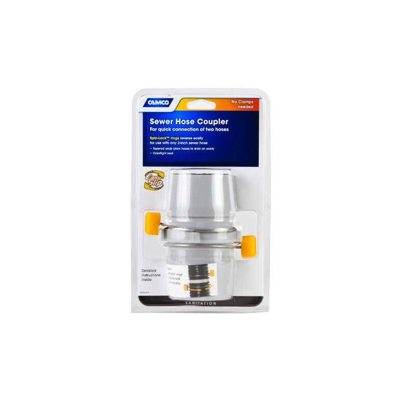 Camco Easy Slip Internal Hose Coupler with Slip-Lock Rings -