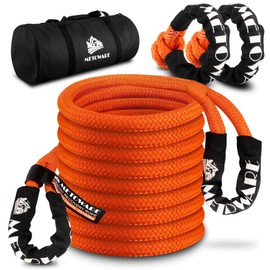 METOWARE Kinetic Recovery Rope (1’’ x 30ft) 35,000 LBS Offroad Tow Rope with 1/2inch x 22 Inch Soft Shackles, Heavy Duty Towing Rope Kit for UTV, ATV, Truck, Car