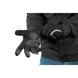 Endura Men's Strike Waterproof Cycling Gloves | MTB | Commute | Road | Warm Gloves | Ergonomic Design | Warmth, Black, XS