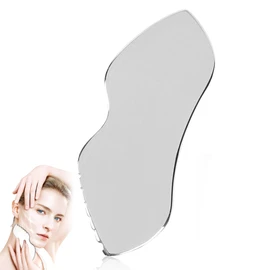 1 Pc Gua Sha Myofascial Massage Board Guasha Skin for Jawline Sculpting and Puffiness Reducing Stainless Steel Gua Sha for Cellulite and Toning Stone for Face Eyes Neck and Body