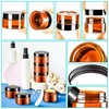 MotBach 24 Pack 1oz Amber Plastic Jars, 30ml Empty Small