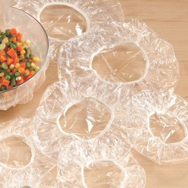 SHOWERORO 400pcs Elastic Disposable Bowl Covers Stretch Plastic Wrap for Food Storage Transparent Food Bowl Covers for Leftovers Picnics BBQ and Kitchen Use