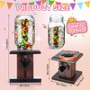 Maxdot 2 Pcs Wooden Candy Dispenser Machine Wood Cereal Storage