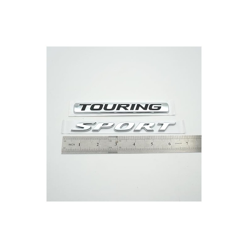 2Pc Sport Touring Rear Trunk Letter Logo Badge Emblem Nameplate
