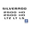 EmblemsPlus 2007-2018 Chevy Silverado 2500 HD Emblem Overlay Decal Letters
